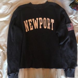BRANDY MELVILLE NEWPORT NAVY TOP